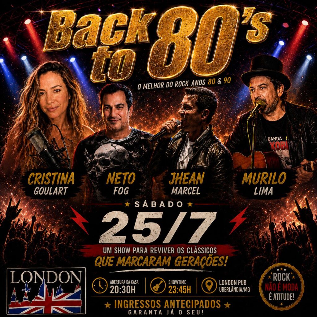 Read more about the article Festa Back to 80 – 25/07/26 – Sábado