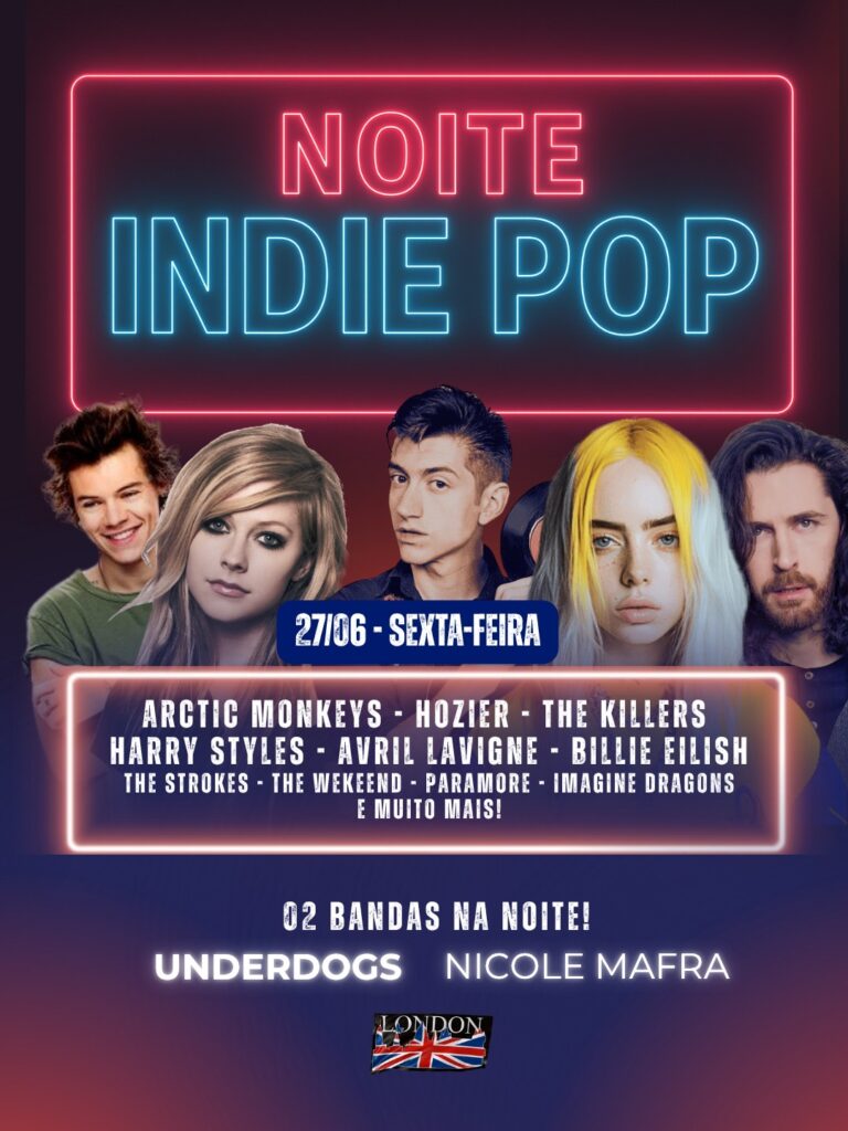 Read more about the article Indie Rock – Sexta – 27/06/25 – com as bandas -Under Dogs e Nicole Mafra