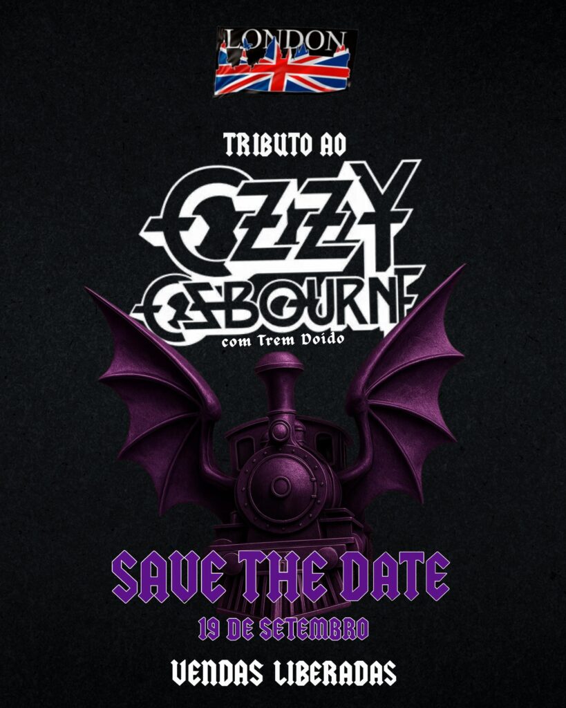 Read more about the article Tributo a Ozzy Osbourne-  London Pub -19/09/25 – Sexta- Com a banda Trem Doido