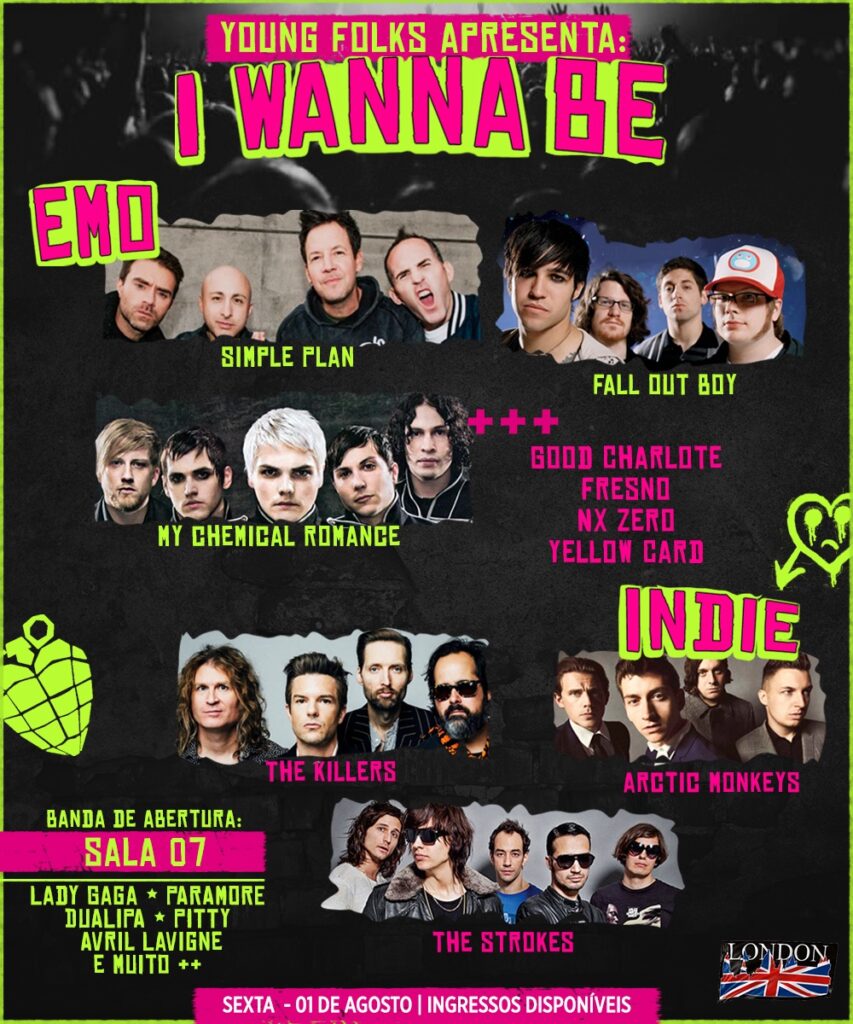 Read more about the article i Wanna Be – Sexta – 01/08/25 – Banda Young Folks +Sala 7