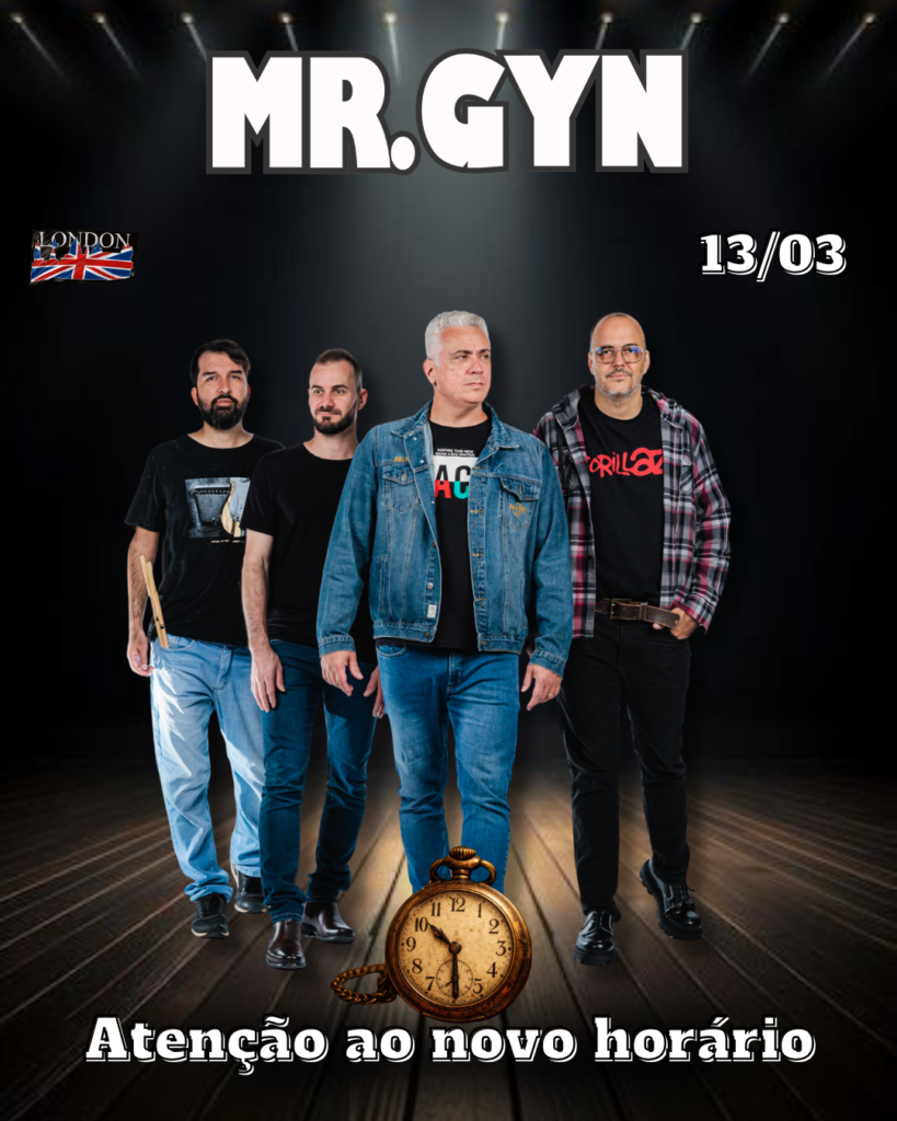 Read more about the article Show com a banda Mr Gyn – 13/03/26